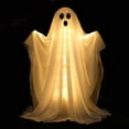 thumbnail image 5 of Halloween 39.4 Inch Light Up Ghost Outdoor Decoration DIY Kit, LED Stripe Standing Decor Spooky White Ghost Display for Halloween Party Covered Porch Gate Fireplace Ghost House, 5 of 8