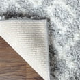 thumbnail image 5 of Diamond Loop Plush Polypropylene Indoor Shag Area Rug - 5' x 7’, Cream-Grey, 5 of 10
