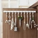 thumbnail image 1 of Perchero con riel deslizante para detrás de la puerta del armario | Organizador de cocina con ganchos en forma de S adhesivos sin taladrar | Soporte para utensilios de pared que ahorra espacio |, 1 of 9