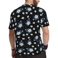 thumbnail image 2 of Wukai Daisies Flowers Print Men's Short-Sleeved Mesh T-Shirt,Quick-Dry Short Sleeve Workout T-Shirt-3X-Large, 2 of 8