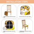 thumbnail image 4 of Cat with Glasses and Sunflower Seat Covers for Dining Room Chairs Set Of 4,Stretch Printed Washable Chair Seat Cover with Elastic Ties and Button,Removable Waterproof Couch Cushion Covers, 4 of 6