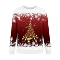 thumbnail image 4 of Chandails d'Automne d'Hiver Grande Taille pour Femmes Chandails de Noël pour Femmes Arbre de Noël Suéter Navideño Mujer Mignon Col Rond Chandails à Capuchon Amusants, 4 of 4