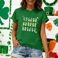 thumbnail image 5 of LEKWK St Patricks Day Tshirt Women Leprechaun Hat Line Art Basic Tees Short Sleeve Casual Tops Crew Neck Simple Graphic Daily Wear, 5 of 7