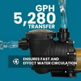 thumbnail image 5 of XtremepowerUS 1.5HP In-Ground Pool Pump 5280GPH Dual Speed 1.5" NPT Inlet Strainer 220V CSA, 5 of 14