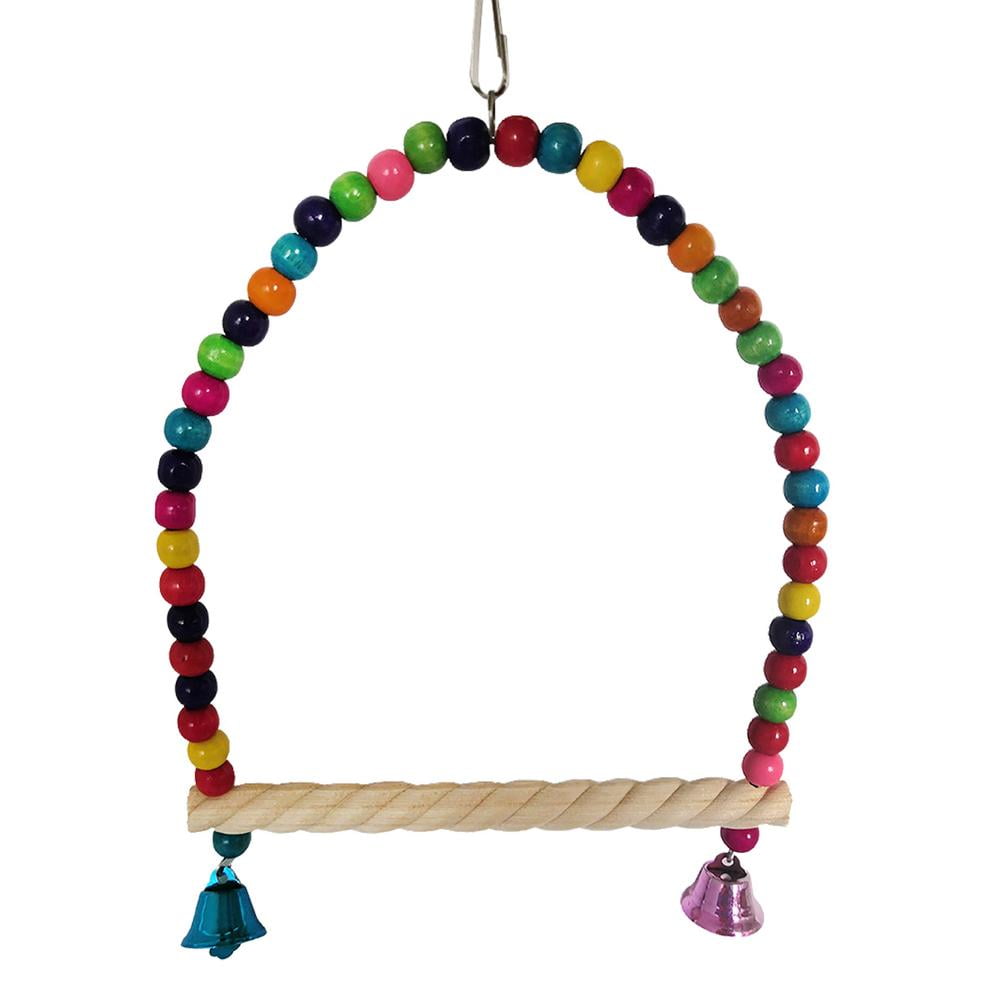 Geruite Small Bird Swing Toys Bird Toys Twist Stick Swing Colorful