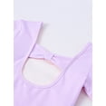 thumbnail image 4 of Stelle Ballet Leotards Bow Back Short Sleeve leotard for Girls/Toddlers/Kids Dancewear,Lavender,5T, 4 of 7