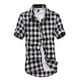 thumbnail image 1 of Txlixc Camisa de manga corta a cuadros para hombres Txlixc moda, 1 of 5