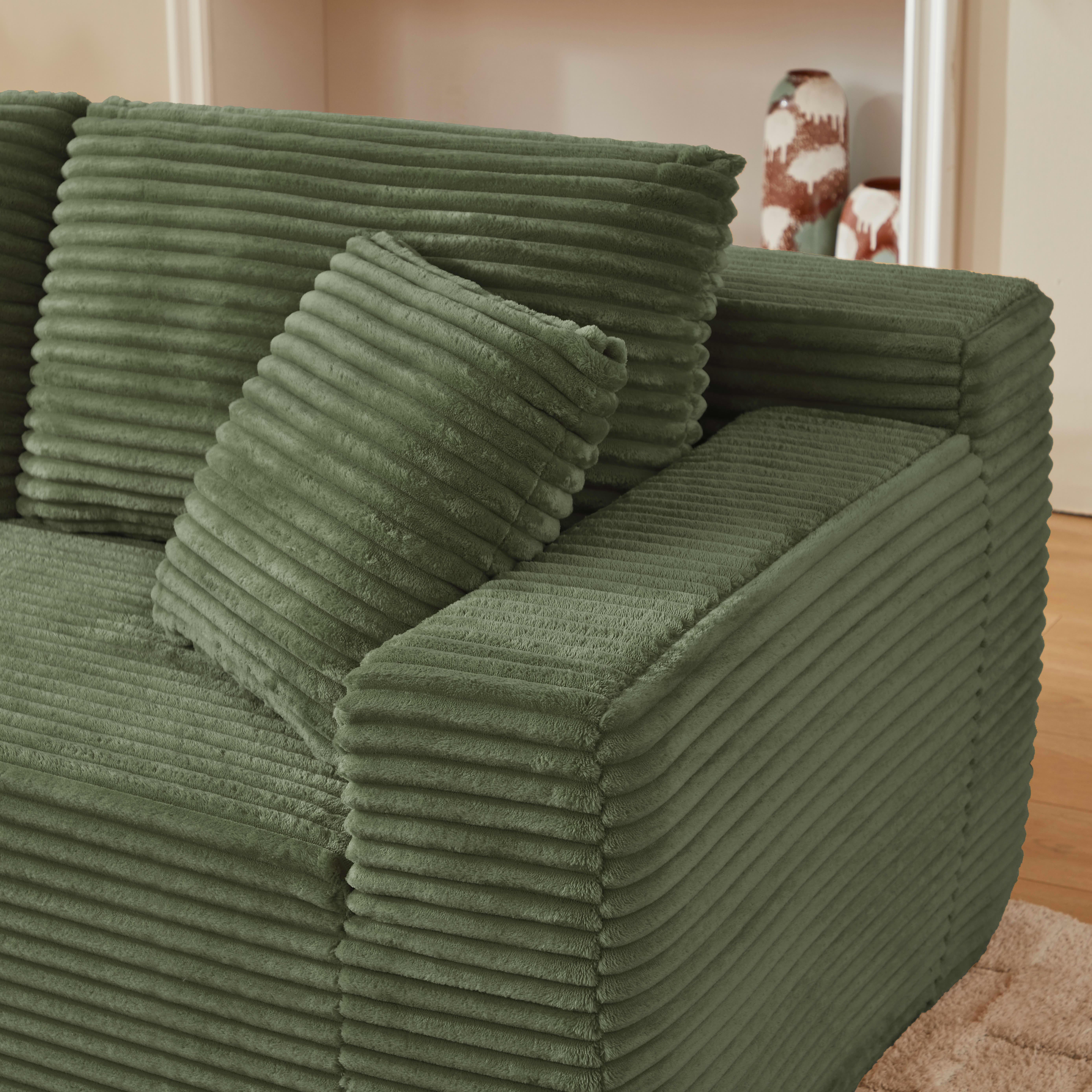 MAYEERTY L-Shaped Cloud Sectional Sofa, Deep Seat Plush Sleeper Couch for Living Room & Apartment, 103×65" Green