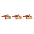 thumbnail image 1 of ZheElen Versatile Threaded Brass Ball Valve for Multiple Uses FF 16mm Red 3Set, 1 of 6