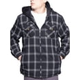 thumbnail image 3 of Visive Mens Heavy Sherpa Fleece-Lined Flannel Hooded Jacket - Big & Tall Sizes - Warm Zip Up Hoodie Jacket for Cold Weather - Perfect for Outdoor Activities - Durable & Fashion-Forward, 3 of 9