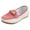 Pink, variant on Pearl Rhinestones Penny Loafers for Women Fashion Casual Leather Color Block Sparkly Slip on Walking Flats Boat Shoes