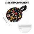 thumbnail image 5 of Football 2pcs PU Leather Round Bag Tags Suitcase Handbag Tags with Privacy Cover and Name ID Tag for Travel Luggage, Handbags, Backpacks, School Bags, 5 of 6