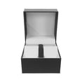 thumbnail image 1 of Estuche de viaje para dos relojes: Estuche de viaje de piel sintética negra, organizador portátil y protector para hombre, expositor para regalo de pareja., 1 of 6