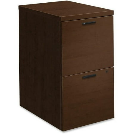 UPC: 0782986549468 | HON 10501 Series Mocha Laminate Furniture Components Pedestal – 2-Drawer 15.8  x 22.8  x 28  – 2 x File Drawer(s) – Single Pedestal – Square Edge – Finish: Mocha Laminate  Thermofused Laminate (TFL)