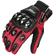 ILM Alloy Steel Knuckle Motorcycle Motorbike Powersports Racing Tactical Paintball Gloves for Unisex Black