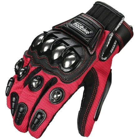 ILM Alloy Steel Knuckle Motorcycle Motorbike Powersports Racing Tactical Paintball Gloves for Unisex Black
