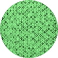 thumbnail image 1 of Ahgly Company Indoor Round Abstract Emerald Green Modern Area Rugs, 7' Round, 1 of 4
