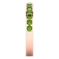 thumbnail image 4 of 0.39 ctw Wedding Band for Women - 14K Rose Gold Natural Peridot Stackable Eternity Ring, 4 of 6