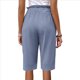thumbnail image 3 of Pantalones Rectos de Pierna para Mujer, con Cintura Alta Elástica Fruncida, Pantalones Deportivos, Pantalones Cortos con Bolsillos, Azul XL, 3 of 7
