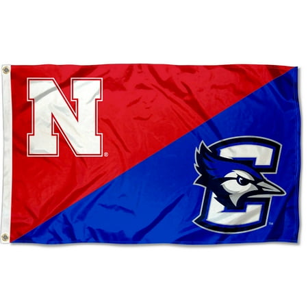 Rivalry Nebraska vs. Creighton House Divided 3x5 Flag