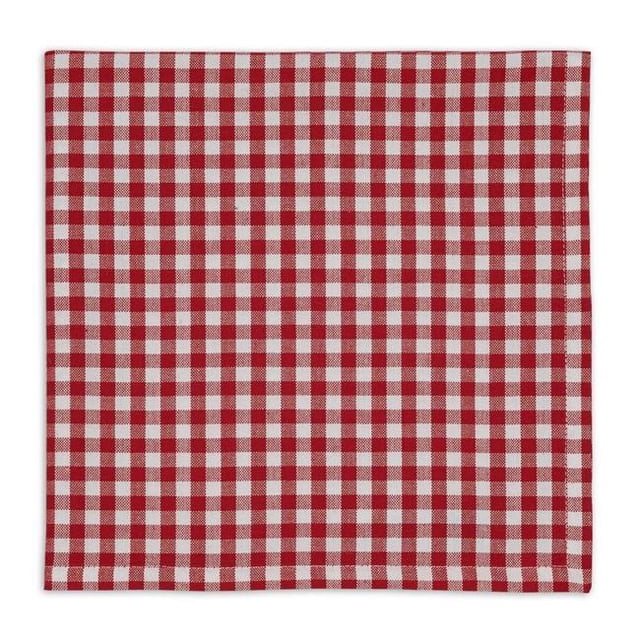Design Imports CAMZ10319 Ensemble de Serviettes à Carreaux Rouges Tango - Ensemble de 6