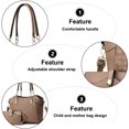 thumbnail image 3 of Nuevo bolso de cuero de PU con bolso de mano de gran capacidad y bolso de cadena femenino, 3 of 5