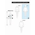 thumbnail image 4 of Womens Light Grey Polka Dot Zip-Up Hoodie, Long Sleeve Casual Sweatshirt, 4 of 4