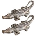 thumbnail image 4 of 2Pcs Alligator Charm Brass Keychain Pendant Brass Crocodile Pendant Bag Ornament, 4 of 6