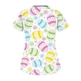 thumbnail image 3 of HHeiK Women Easter Scrubs Top, Work Easter Plus Size Scrub Short Sleeve Funny Scrub Shirt, 3 of 3