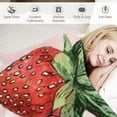 BCIIG Strawberry Floral Blanket Gifts for Kids Adult Women,Sweet and