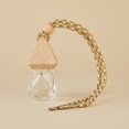 thumbnail image 2 of Hanging Car Air Freshener Diffuser, Empty Refillable Clear Glass Essential Diffuser Oil Fragrance Perfume Pendant Vials With Caps & Hanging String 0.27oz, 2 of 5