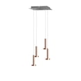 thumbnail image 1 of Gemini 4 Light Copper Pendant - Square Canopy, 1 of 1