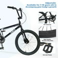 thumbnail image 4 of Ambifirner Road Bike 20 Inch Freestyle BMX Bikes - Single Speed Beginners Bicycle in Stoack Carbon Steel Frame, Rear Caliper Brake, White, 4 of 8