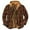 Brown, variant on Big and Tall Plaid Shirts for Men Flannel Lined Hooded Shirt Jacket Fleece Long Sleeve Winter Loose Fit Coat