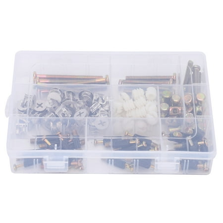 

Furniture Eccentric Wheel 3-in-1 Furniture Connecting Kit Hardware Tools 125Pcs Furniture Hardware Screw PreInserted Nut Eccentric Wheel 3in1 Connecting Kit Tools
