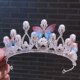 thumbnail image 3 of Accesorios de novia, corona retro para niñas, corona de mariposa, corona para niños, tiara de cristal, 3 of 3