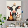 thumbnail image 4 of Cute Farm Animal Friends Canvas Print, Wall Art for Living Room Bedroom Kids Room Farmhouse Office Nursery, 4 of 8