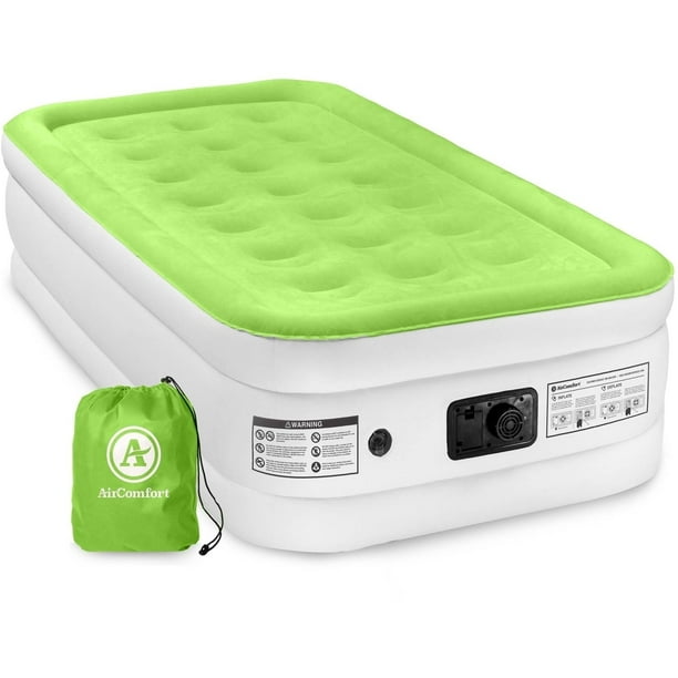 Air Comfort Dream Easy Twin Size Raised Air Mattress with Builtin Pump