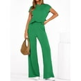 thumbnail image 2 of PRETTYGARDEN Womens 2 Piece Outfits Casual Cap Sleeve Lounge Set Summer Tracksuits Matching Sets Beach Fashion Travel Clothes, 2 of 8