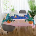 thumbnail image 3 of Yayeee Tablecloths 54" x 54" Rectangle Wrinkle Resistant Party Table Cover, Green Seaside, 3 of 8