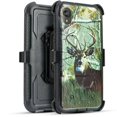 thumbnail image 4 of Value Pack ! for Moto E6 case Phone Case 360° Cover Screen Protector Clip Kickstand Holster Hybrid Shock Bumper (Deer), 4 of 4