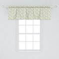 thumbnail image 2 of Ambesonne Cactus Window Valance, Vivid Minimal Cacti Pattern, 54" X 18", Eggshell and Fern Green, 2 of 3