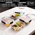 thumbnail image 2 of JUEGO DE RECIPIENTES DE VIDRIO HERMÉTICO, CONTENEDORES Para Alimentos con Tapas Cierre Fácil, Refractarios para Cocina, Horno, Refrigerador Congelador (JUEGO 10 RECIPIENTES (20 PZ)), 2 of 6