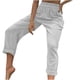 thumbnail image 4 of Puntoco Moda Mujer Casual Color Sólido Dividir Cintura Media Suelta Sin Cinturón Elasticidad Pierna Ancha Pantalones Largos Puntoco Puntoco-2431, 4 of 6