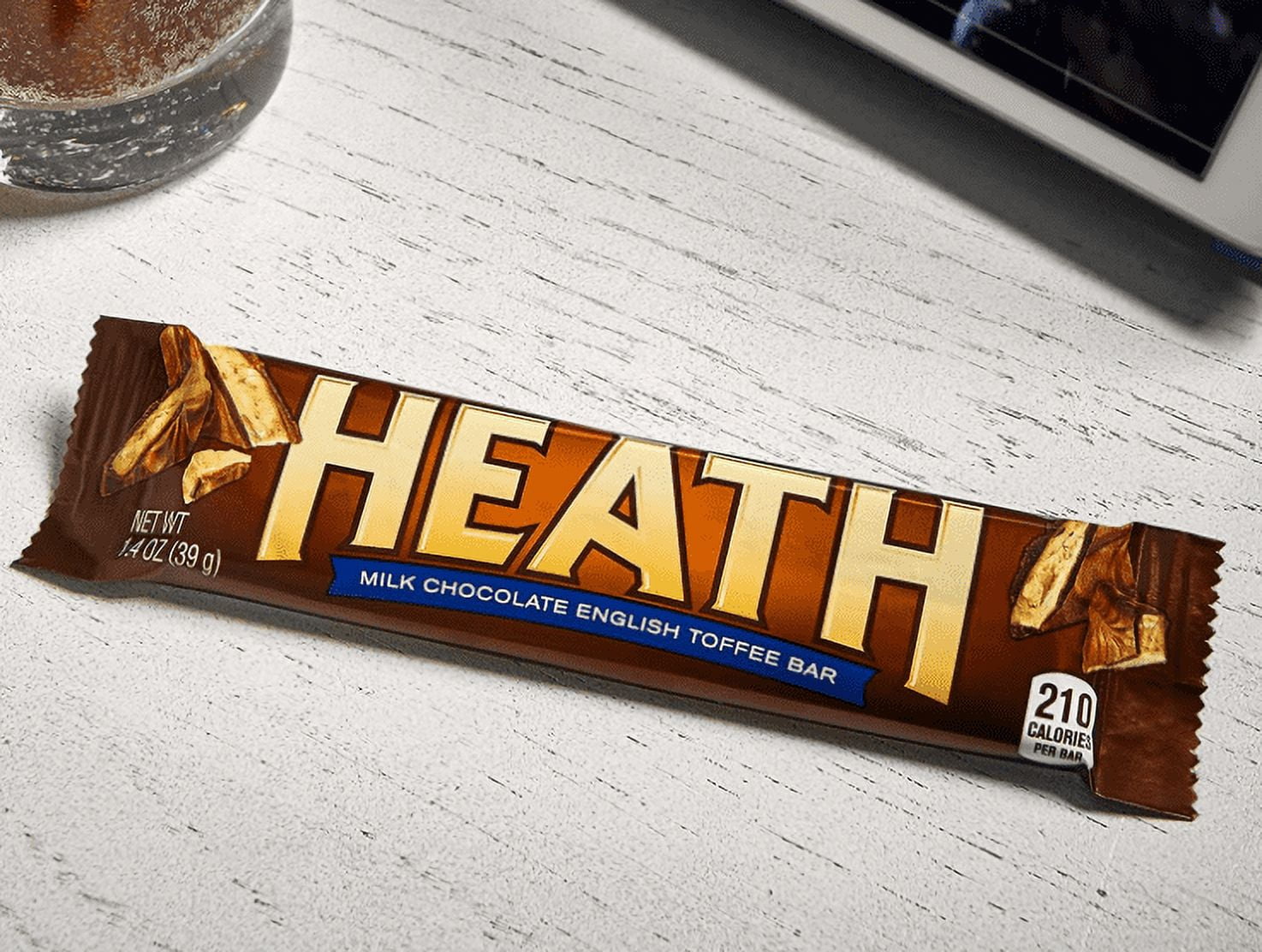 HEATH Milk Chocolate English Toffee Full Size, Bulk, Individually Wrapped Candy Bars, 1.4 oz (18 count)