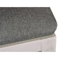 thumbnail image 2 of Rustic French Upholstered Counter Stool in Distressed White/Brown Wood Set of 2, 2 of 7