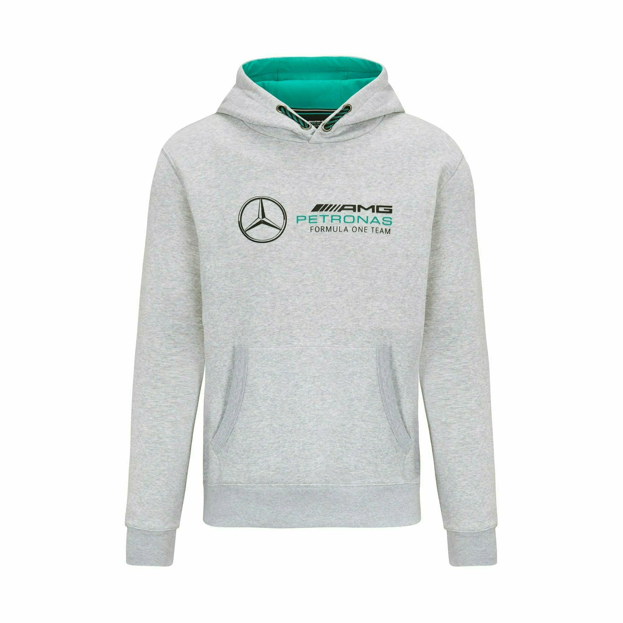 Mercedes Benz AMG Petronas F1 Unisex Logo Hooded Sweatshirt -Black/Gray