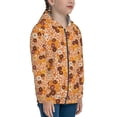 thumbnail image 5 of Naloa Hippie Ditsy Floral Teenage Zipper Hoodie, Long Sleeve Zip Up Hoodies Casual Jackets Tops for 7-12 Years-Small, 5 of 6