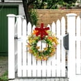 thumbnail image 4 of Elegant Winter Door Wreath for Indoor and Outdoor Decor – Frosted Foliage with Berries, Festive Gold Accents, Perfect for Holiday Wall and Entrance Decorations, 4 of 5