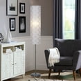 thumbnail image 3 of Mainstays 54" Metallic Silver Rice Paper Shade Floor Lamp, LED Bulb Included, 3 of 8